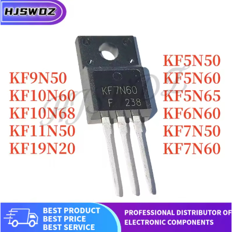 5PCS KF19N20 KF6N60 KF9N50 KF5N65 KF5N50 KF7N60 KF7N50 KF10N60 KF5N60 KF11N50 KF10N68 TO-220F ยี่ห้อ