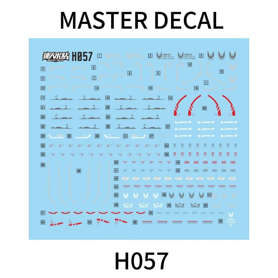 20260705 MASTER Water Slide Decal เหมาะสําหรับ H057 HG 1/144 GYAN Strom (Agnes Giebenrath Custom) ()