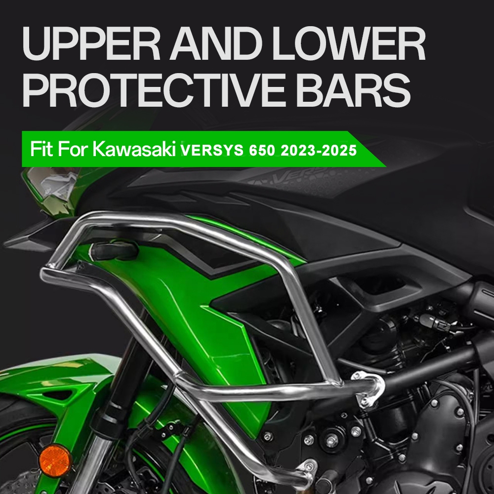 Fit สําหรับ VERSYS 650 2023-2025 เครื่องยนต์รถจักรยานยนต์ป้องกันกันชน Guard Crash Bar Versys650 2024