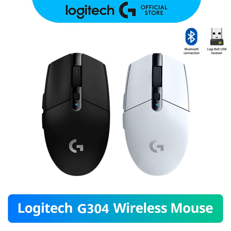 Logitech G304/G305 LIGHTSPEED™ เมาส์เกมมิ่งไร้สาย 12,000 DPI, 6 Makro Keys - สีดําสีขาว