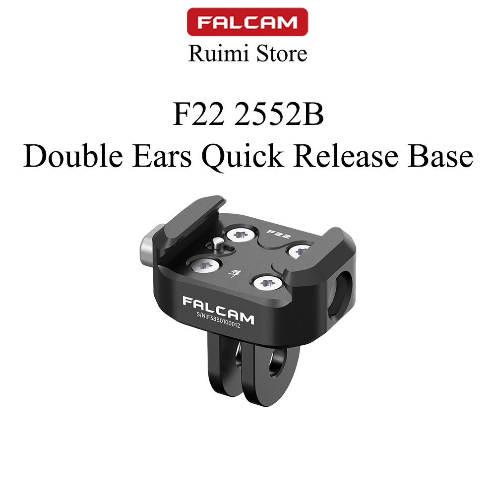 Falcam F22 2552B Double Ears Quick Release Base สําหรับกล้องแอคชั่นแคมเมราสีดํา