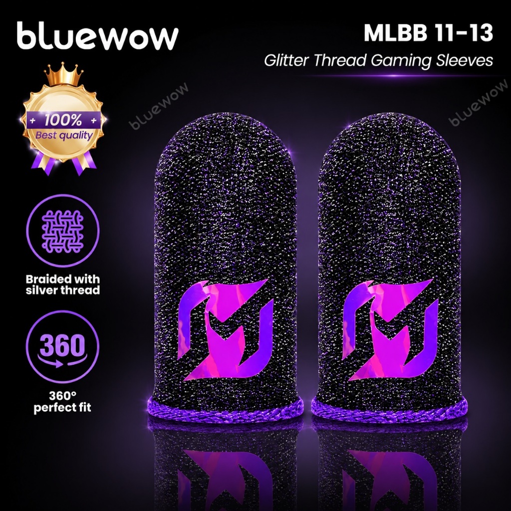 NoctilucentBlueWow MLBB Gaming Finger Sleeve สําหรับ PUBG Mobile Games ถุงมือนิ้วบางเฉียบและทนทานสําหรับเล่นเกม