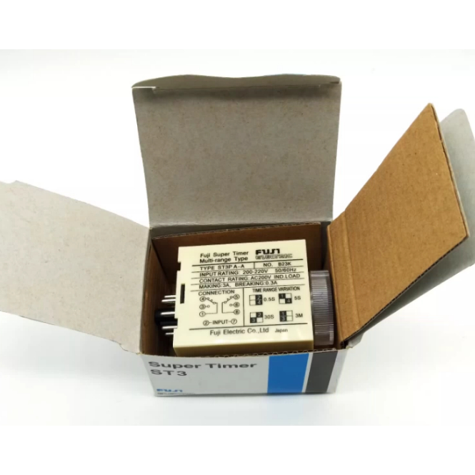 Fuji รีเลย์ ST3PA-B รีเลย์เวลา ST3PA-ACD สวิตช์หน่วงเวลา AC220V 24v 380 JSZ3 ST3PA-A ST3PA-B ST3PA-C