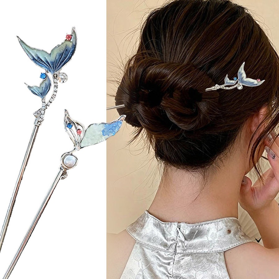 สไตล์ใหม่ Fishtail Hairpin หญิง High-End ประณีต Coiled ผมแฟชั่น Niche เครื่องประดับผม