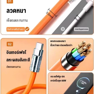 【 1 ปี】120W 240W 6A สายชาร์จType C PD Micro to USBพร้อมหัวชาร์จ Fast Charging Data Cable เหมาะสำหรับ Android 1ม 2ม