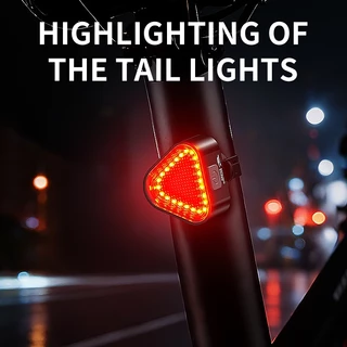 SMILING SHARK QXD345 ไฟ LED จักรยาน Super Bright ไฟท้ายจักรยาน 6 โหมดไฟด้านหน้า 5 โหมดไฟท้าย Type-c ชาร์จกันน้ํากลางแจ้งขี่จักรยาน Light ชุด