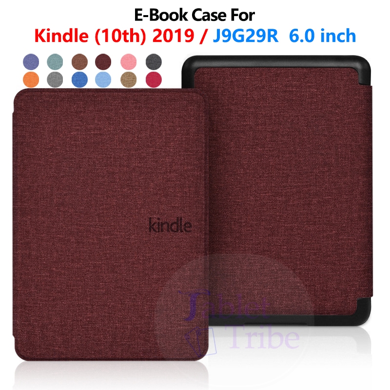 สําหรับ Kindle (10th Gen)2019 6.0 นิ้ว J9G29R ผ้ามีสไตล์-เนื้อสีทึบ E-Book สําหรับ Kindle10th drop-p