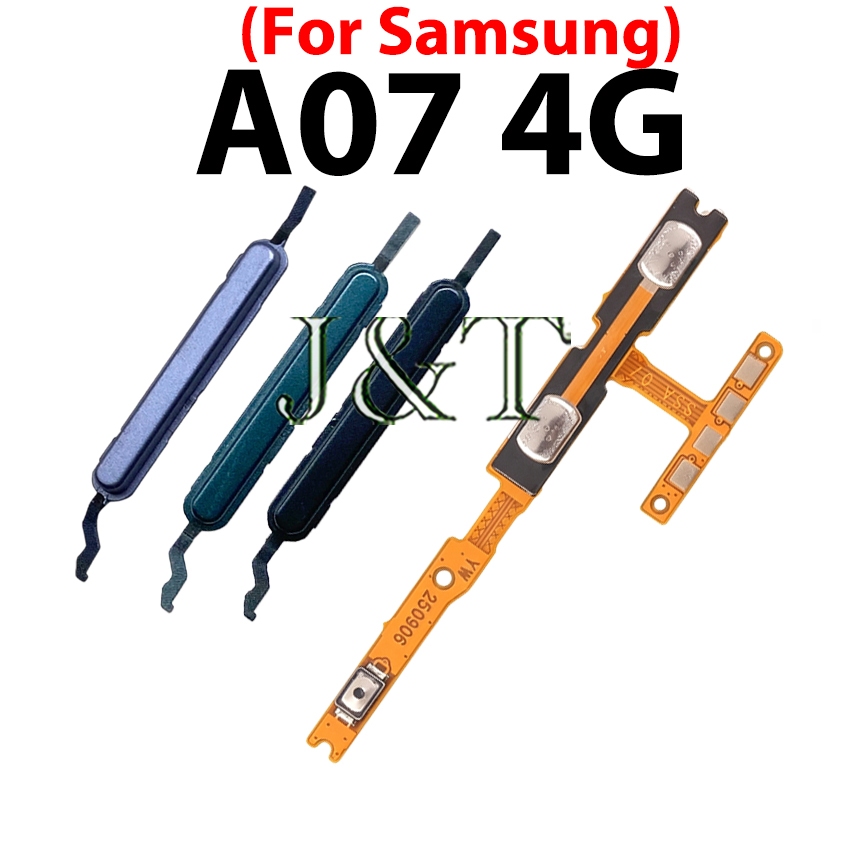 สําหรับ Samsung Galaxy A07 4G A075 เปิดปุ่ม Flex Out ด้านข้าง Volume Up Down ปุ่ม Flex สายริบบิ้น