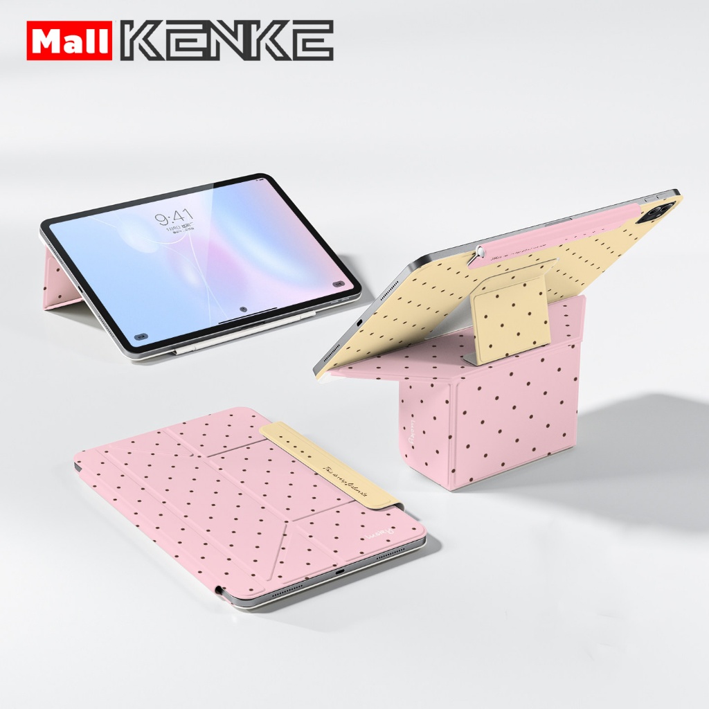KENKE iPad ลายพิมพ์ เคสพิมพ์ เคสแท็บเล็ตแบบบางแม่เหล็ก สำหรับ iPad Air Pro 11 นิ้ว M2 M3 M4 Pro 13 inch M5 เคส ipad 10 ไอแพคgen11 a16 mini6 mini7 a17 Pro Air 4/5/6/7/8 พิมพ์การ์ตูน，ลายพิมพ์สวยๆ ipad case cover