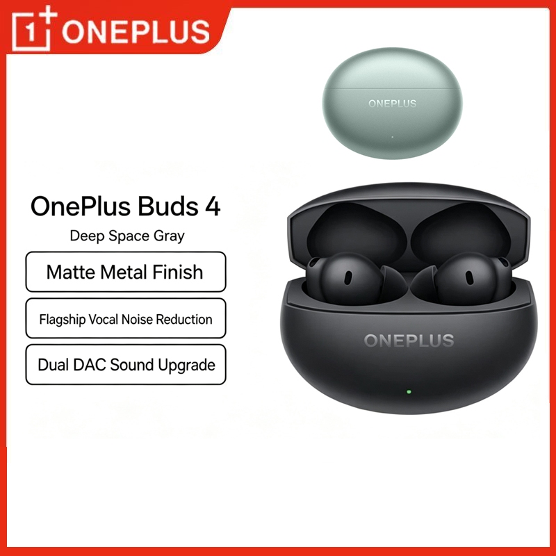 OnePlus Buds 4 TWS Earbuds Coaxial Dual Driver 3-Mic AI Call Noise Reduction 47ms Game Low Latency Bluetooth 5.4 Headphone