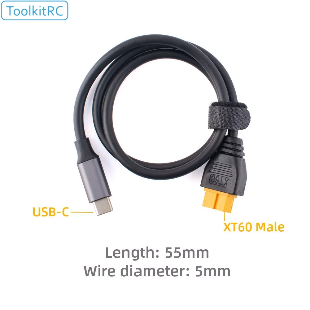 Toolkitrc SC100 Type-C ถึง XT60 สายชาร์จสําหรับ toolkitrc M7 M6 M6D M8S Charger