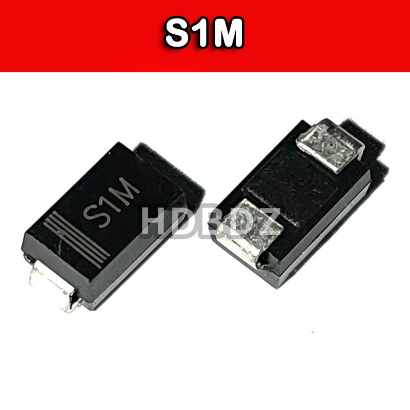 50~100PCS S1M SMA(DO-214AC) 1A 1000V ไดโอด IC SMD