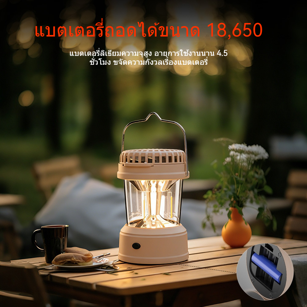 SUPERFIRE LF-3357 พัดลมขนาดเล็ก ไฟฉายแคมป์ปิ้ง 2W พกพาสะดวก ชาร์จ USB ไฟฉุกเฉิน ไฟแคมป์ปิ้ง LED ใช้งานกลางแจ้ง — صورة 7