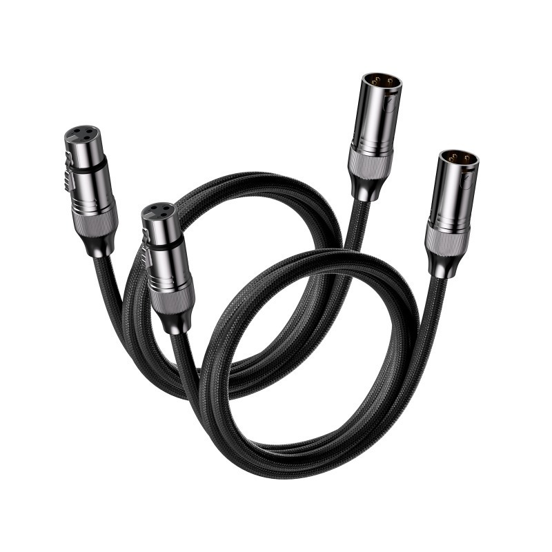 Fosi เสียง 1.2 M/0.3 M XLR สายชายหญิง 2 แพ็ค Cannon Balanced สําหรับ ZA3 ZD3 ZP3 เครื่องขยายเสียง DA