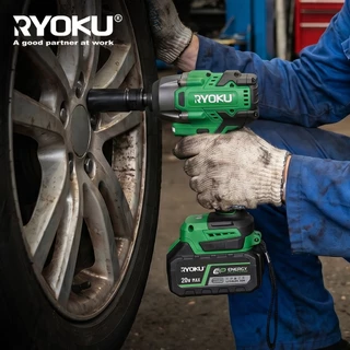 RYOKU ไร้สาย 500NM ประแจไร้แปรงถ่านและเครื่องมือไฟฟ้าเครื่องบดมุม