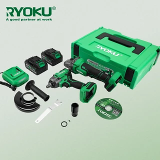 RYOKU ไร้สาย 500NM ประแจไร้แปรงถ่านและเครื่องมือไฟฟ้าเครื่องบดมุม