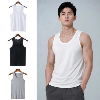 เสื้อกั๊กผู้ชายบางฤดูร้อนเย็นระบายอากาศเสื้อแขนกุดสบายๆ