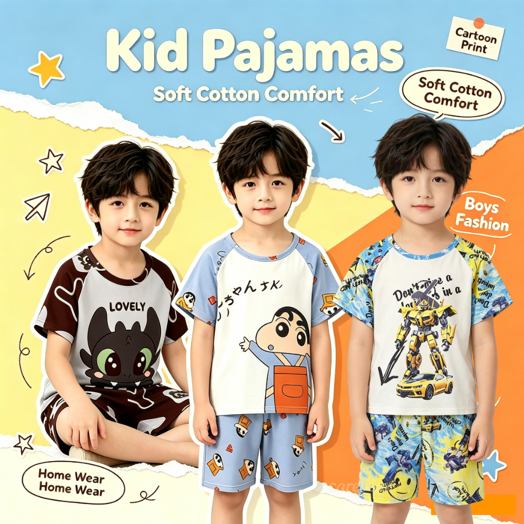 Eid Mubarak ชุดเด็ก Moisture-wicking Kid แขนสั้น Boy หรือ Girl คอกลม One Piece ชุดนอนสําหรับ 9 - 10 ปี
