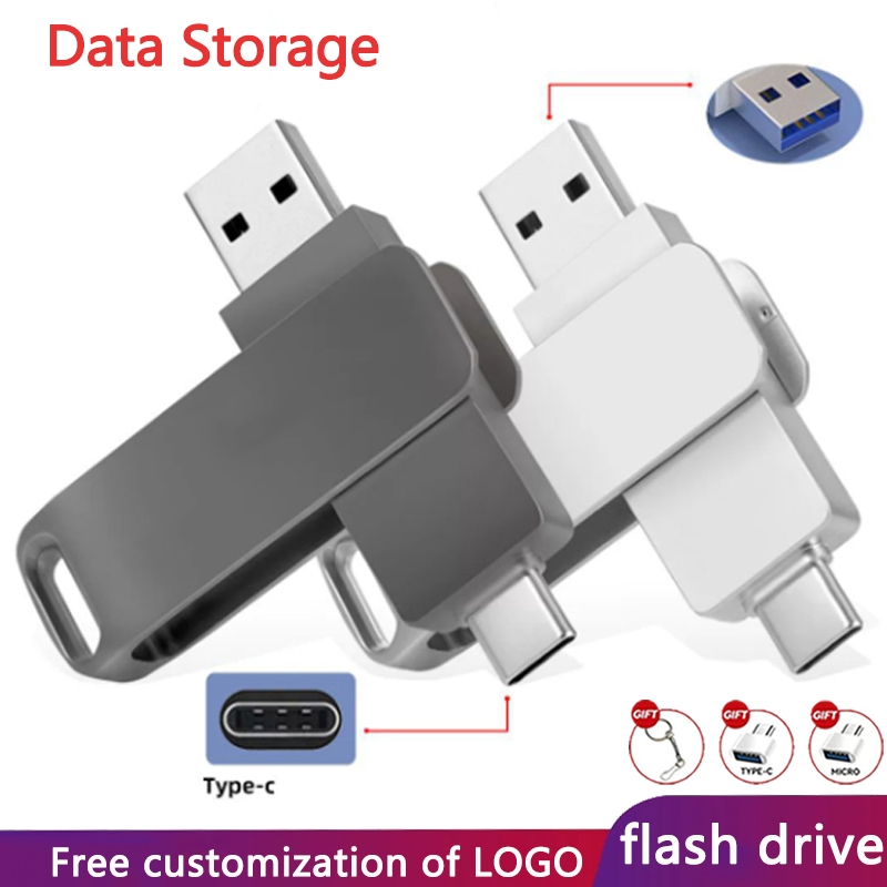 แฟลชไดรฟ์ความเร็วสูง USB3.2 ภาพที่กําหนดเอง/โลโก้บริษัท 32GB/128GB/256GB/512GB/1TB/2TB กันน้ํา เหมาะ