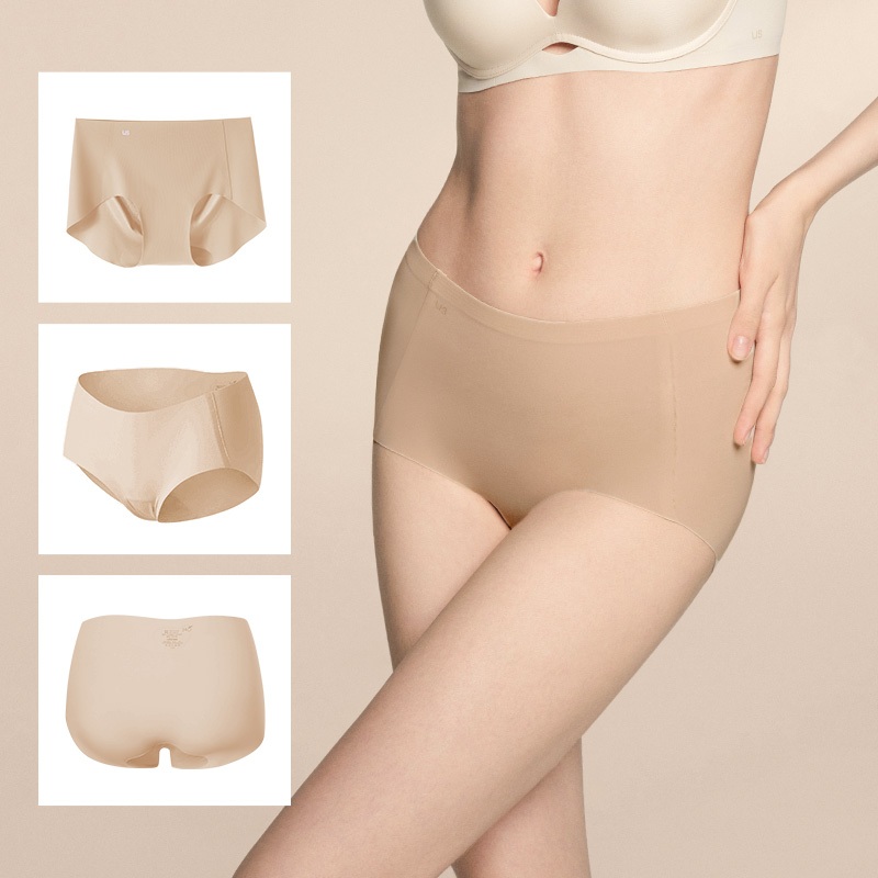 ubras【Freesize underpants】 กางเกงในฟรีไซส์ 3 ชิ้น ไร้รอย ไร้ตะเข็บ ระบายอากาศ เป้าผ้าฝ้าย 100% ใส่สบาย ไม่มีรอยเสื้อผ้า — صورة 5