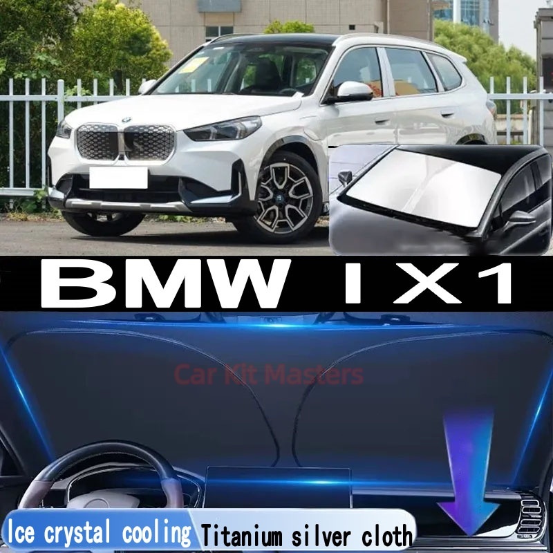 BMW ix1 ที่บังแดดรถยนต์ ที่บังแดดหน้าต่างด้านหน้ารถยนต์ ร่มกันแดดในรถยนต์ ฉนวนกันความร้อนป้องกันรังส
