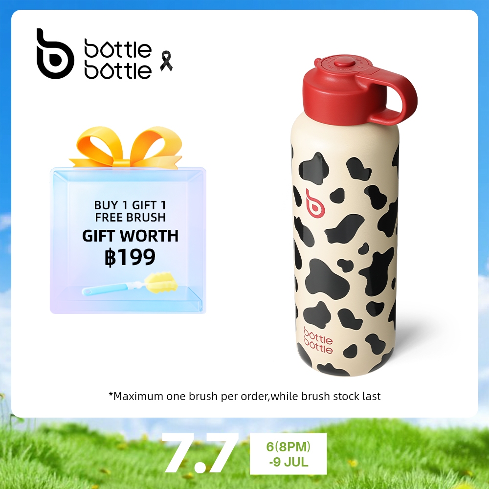 BOTTLE BOTTLE 20oz/600ml ขวดน้ำสแตนเลสสำหรับเครื่องดื่มอัดลม เก็บคาร์บอนไดออกไซด์ได้นานขึ้น ป้องกันการรั่วไหล สำหรับออกกำลังกาย กีฬา การเดินทาง โรงเรียน เย็นนาน 12 ชั่วโมง