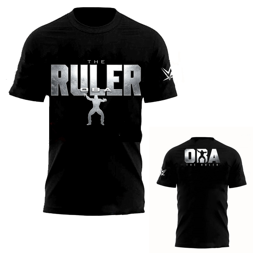 เสื้อยืดโลโก้ Oba Femi Metal The Ruler สีดําสําหรับผู้ชาย