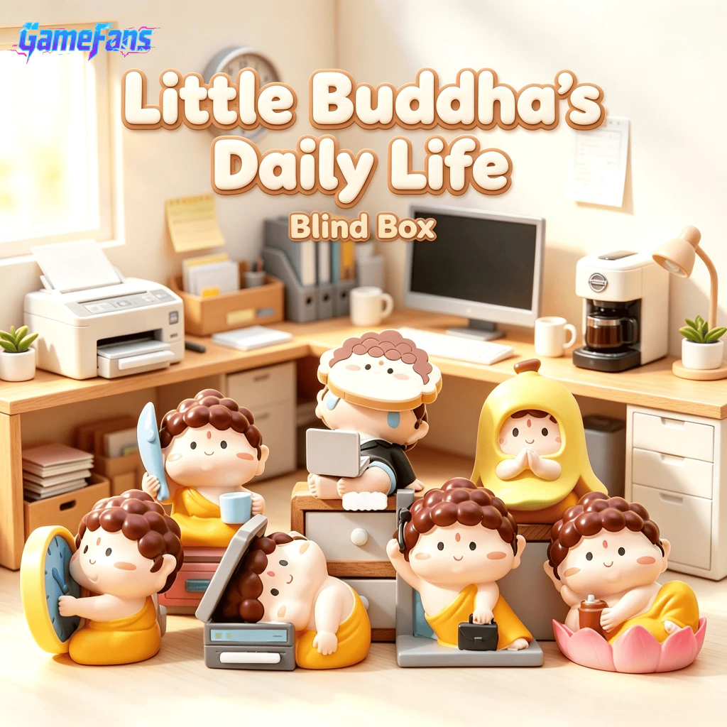ชีวิตประจําวันของพระพุทธเจ้าเล็กๆน้อยๆกล่องลึกลับอินเทรนด์ของเล่นตุ๊กตาสก์ท็อปเรซิ่นเครื่องประดับของขวัญ