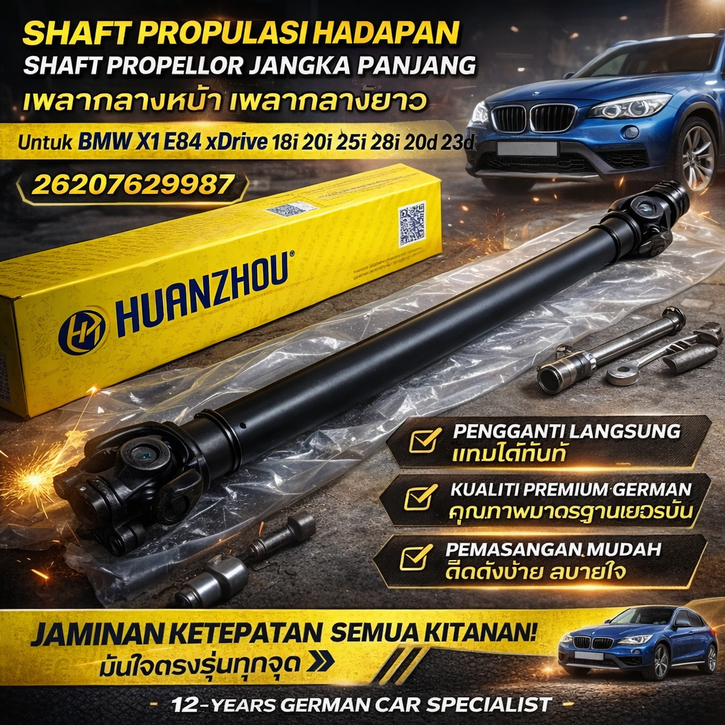 HUANZHOU FRONT PROPELLER SHAFT ยาวเพลาสําหรับ BMW X1 E84 XDRIVE 18I 20I 25I 28I 20D 23D | 2620762998