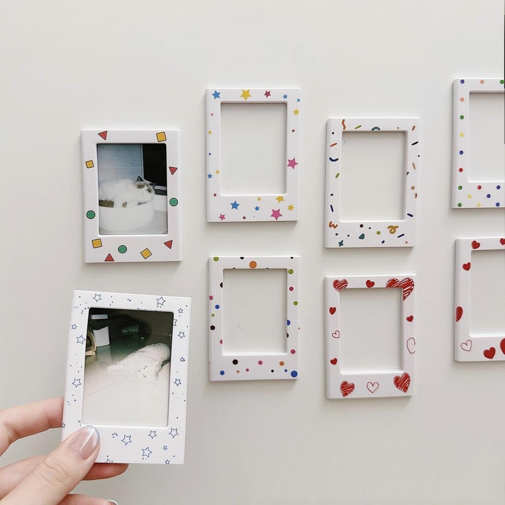 Magnetic Instax Mini Frame Hollow Photocard Desktop Decor แม่เหล็ก