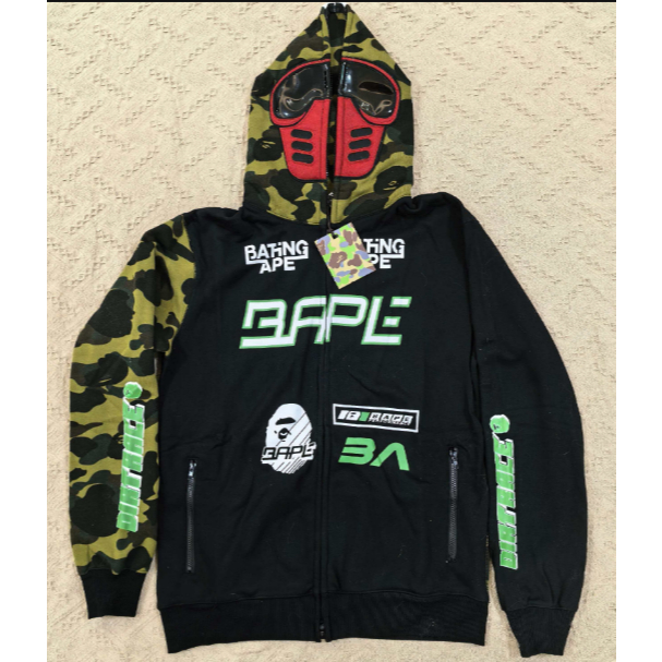 BAPEเสื้อแจ็กเก็ต มีฮู้ด ลายพราง สําหรับผู้ชาย และผู้หญิง