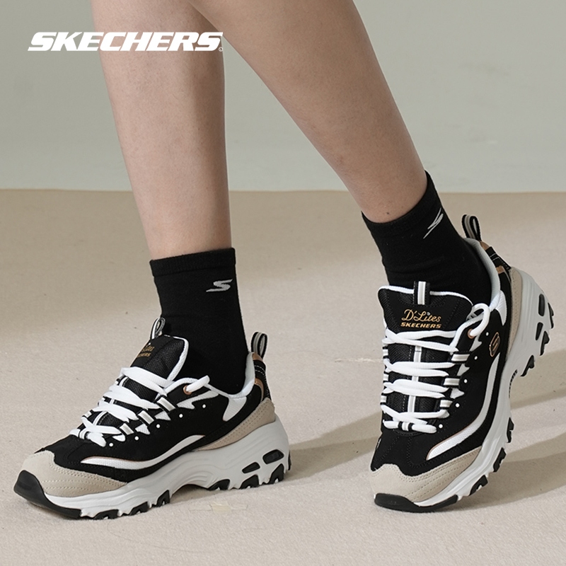 Skechers สเก็ตเชอร์ส รองเท้าผู้หญิง Women Sport D'Lites 1.0 Shoes - 66666228-BKGD