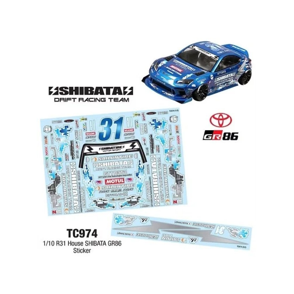 TC974 R31 House SHIBATA GR86 สติ๊กเกอร์