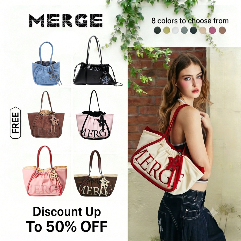 MERGE A DAY BAG S/M/L | กระเป๋าสะพายข้าง 5 ไซส์ ของแท้100% พร้อมส่ง