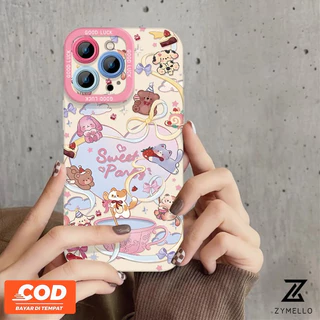 สําหรับOPPO Reno 16F Reno15 F Reno14F Reno14 Pro Reno 13F Reno12 F Reno 11F Reno10 Reno8Z Reno7Z Reno8T Reno5 Reno4 Reno6zน่ารักการ์ตูนสัตว์เชือกแขวนAnti drop TPUโทรศัพท์Ca