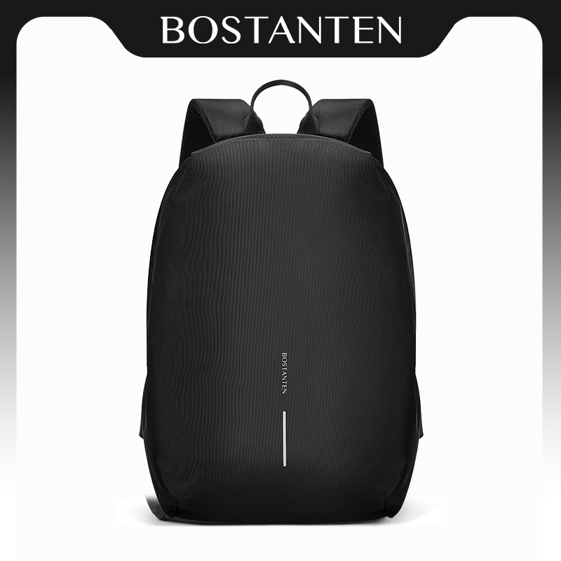 BOSTANTEN กระเป๋าเป้สะพายหลัง มีแถบสะท้อนแสง กระเป๋าเป้ผู้ชาย ขยายความจุได้ 13L-16L กันน้ำ กระเป๋าเดินทาง มีช่องใส่โน้ตบุ๊ก สำหรับเรียน ทำงาน