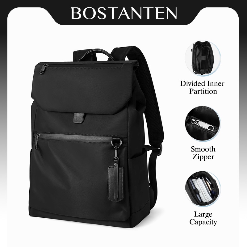 BOSTANTEN Horizon กระเป๋าเป้ผู้ชาย กันน้ำ ผ้าหนา ใส่โน้ตบุ๊ก จุเยอะ ใช้ทำงาน ธุรกิจ เดินทาง