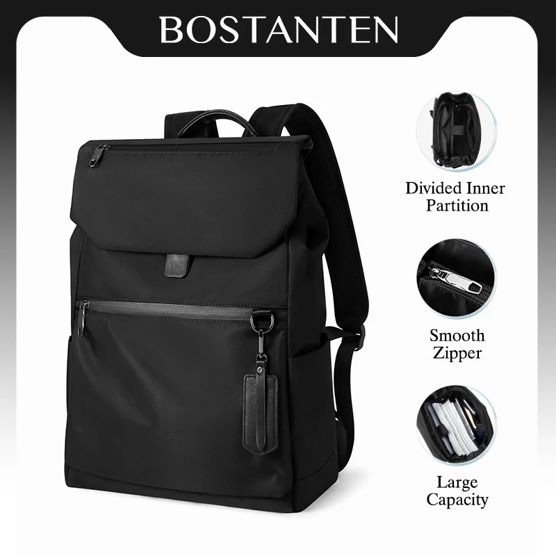 BOSTANTEN Horizon กระเป๋าเป้ผู้ชาย กันน้ำ ผ้าหนา ใส่โน้ตบุ๊ก จุเยอะ ใช้ทำงาน ธุรกิจ เดินทาง