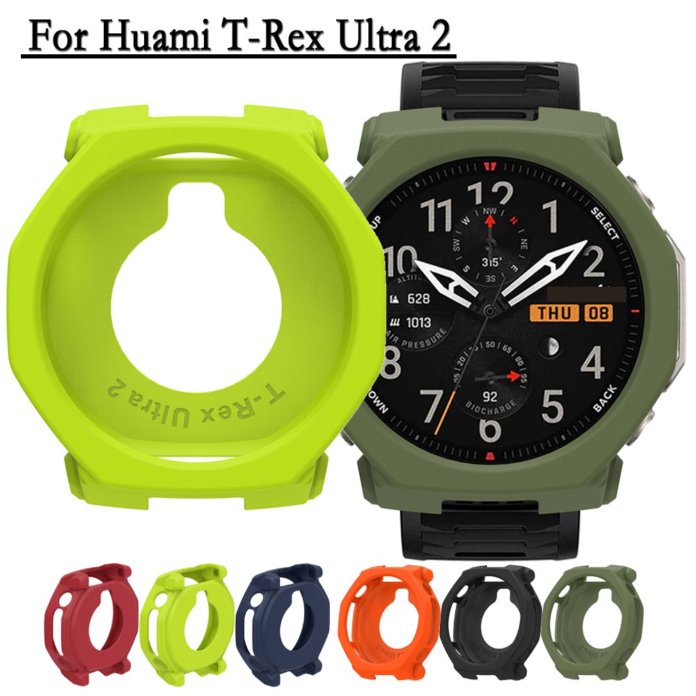 เคสนาฬิกาสําหรับ Huami T-Rex Ultra 2 ยืดหยุ่นและ SuperLight ซิลิโคนฝาครอบป้องกันเปลือกนาฬิกาสปอร์ตตกแต่งเชลล์