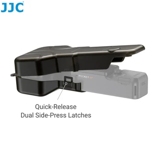 JJC Hard Case เคสแข็งป้องกันสําหรับ DJI Osmo Pocket 4P, ตัวป้องกันหน้าจอกิมบอล Camere พร้อมช่องเสียบการ์ด MicroSD 2 ช่อง