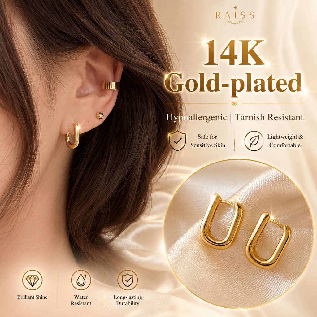 พร้อมส่ง ต่างหูห่วงสุดฮิต สไตล์มินิมอล **ราคาต่อคู่**