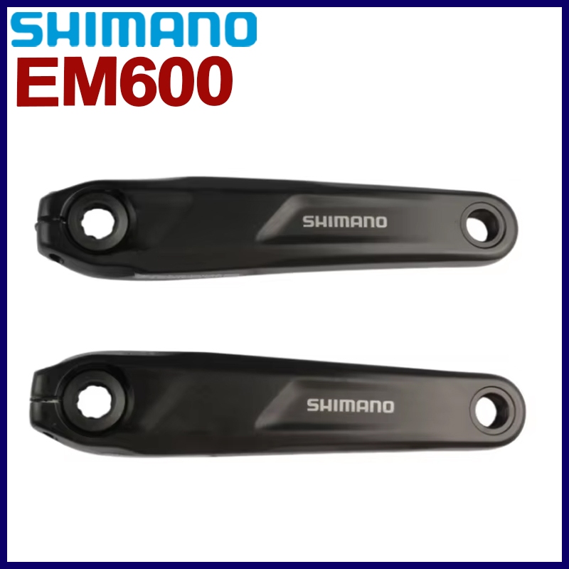 Shimano EM600 Crank 165 มม.E-BIKE Crank Arm Group สีดําสําหรับจักรยานเสือภูเขา E-MTB ขี่เดิม