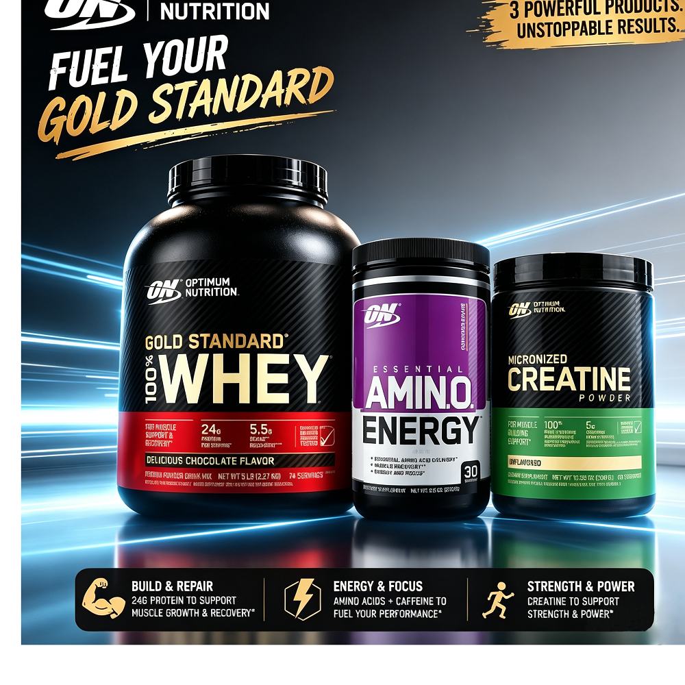 Optimum Nutrition Gold Standard Whey, 2lbs/5lbs - ผงเวย์โปรตีน 100%, สร้างกล้ามเนื้อ, กล้ามเนื้อลีน