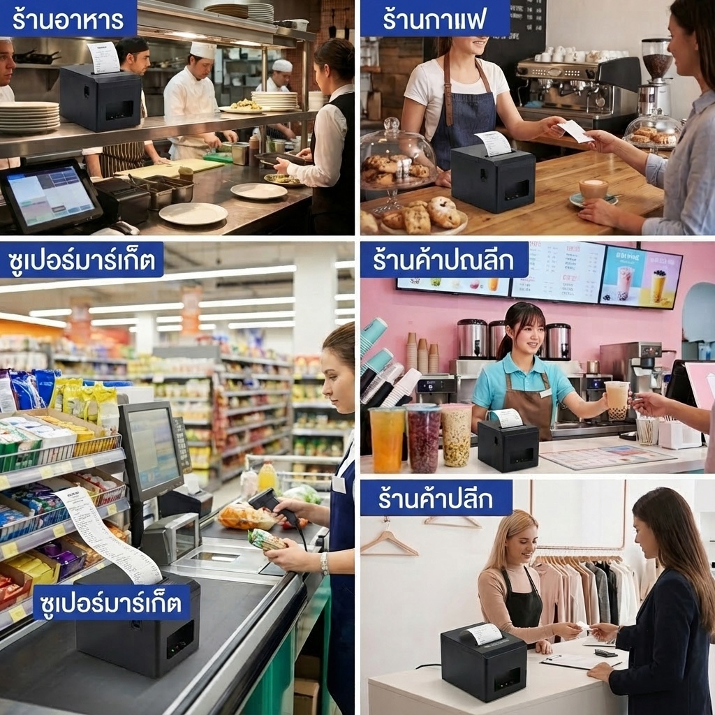 เครื่องพิมพ์ใบเสร็จ เครื่องพิมพ์ความร้อน ยูเอสบี+บลูทูธ รูปที่ 8
