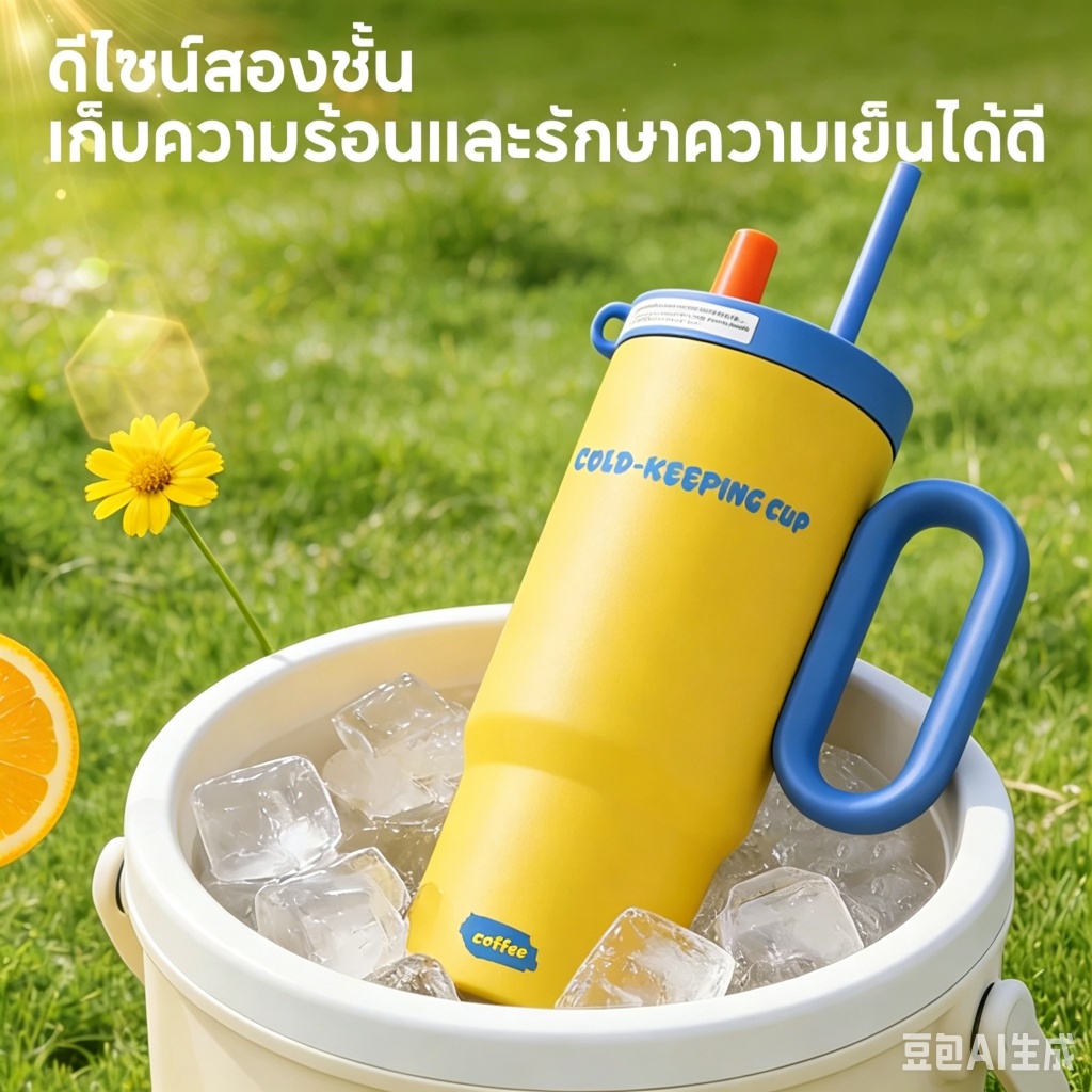 🔥12h Ship🔥[qowine] แก้วเก็บความเย็นและความร้อน สแตนเลส 316 750 ML มาพร้อมหูจับเก็บอณุหภูมิได้ยาวนาน 7 - 11 ชม.