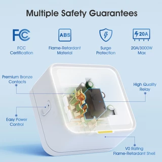 SMATRUL Power Monitor 16A Universal Tuya Wifi สมาร์ทซ็อกเก็ต US to EU UK Plug Outlet Adapter พร้อมตัวจับเวลา, Smart Life App, และ Power Voice