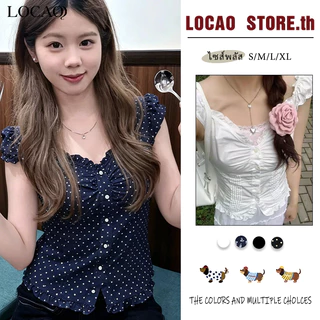 เสื้อแขนสั้นสไตล์เกาหลีสำหรับสุภาพสตรี สไตล์เกาหลี ทรงรัดเอว กระชับสัดส่วน