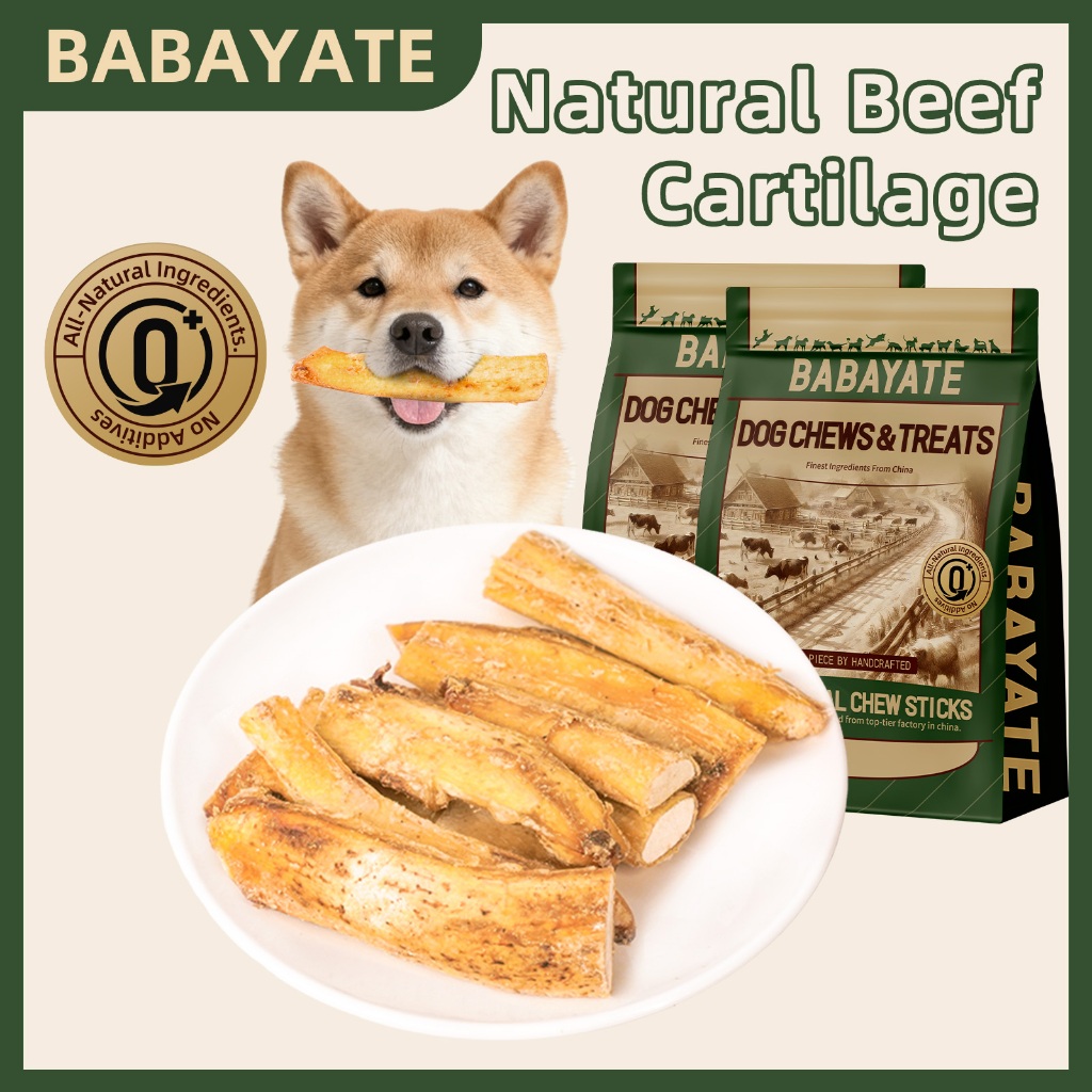 BABAYATE ขนมเคี้ยวกระดูกอ่อนวัว เพื่อสุขภาพฟัน ธรรมชาติ เหมาะทุกสายพันธุ์