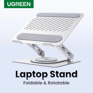UGREEN ขาตั้งแล็ปท็อปสําหรับโต๊ะแล็ปท็อป Riser Holder ใช้งานร่วมกับ MacBook Pro Air Notebook สูงสุด 17.3 นิ้ว, ขาตั้งคอมพิวเตอร์แบบปรับได้ Ergonomic พร้อมฐานหมุนได้ 360