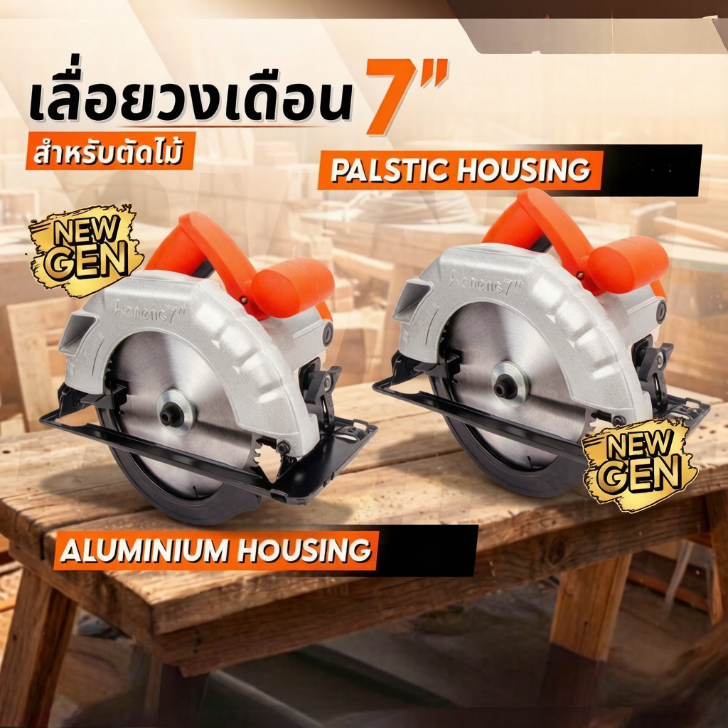 🔥ซื้อแล้วได้ชิ้นส่วนฟรี🔥 เลื่อยวงเดือน 50114 / 50146 ขนาด 7 นิ้ว เลื่อยไม้ เครื่องตัดไม้